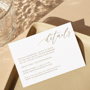 Cartões Detalhes do Casamento da Caligrafia Elegan