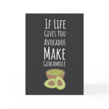 Cartões Divertidos de Abacate Fruta Guacamole Mode