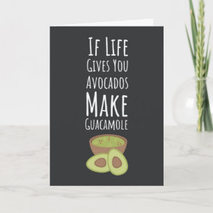 Cartões Divertidos de Abacate Fruta Guacamole Mode