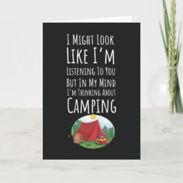 Cartões Divertidos de Acampamento Aventura ao Ar L