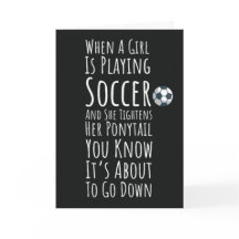 Cartões Divertidos de Futebol para Meninas para El