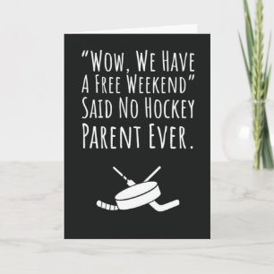 Cartões Divertidos de Mãe de Hockey Mamãe Papai Ma