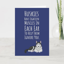Cartões Divertidos e Fofos de Husky Siberiano Pres