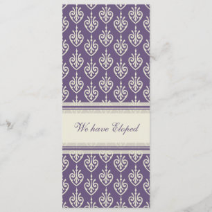 Cartões do anúncio do Elopement da ameixa e do