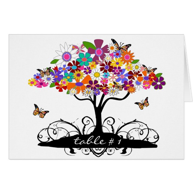 Cartões do assento da mesa - casamento (Frente horizontal)