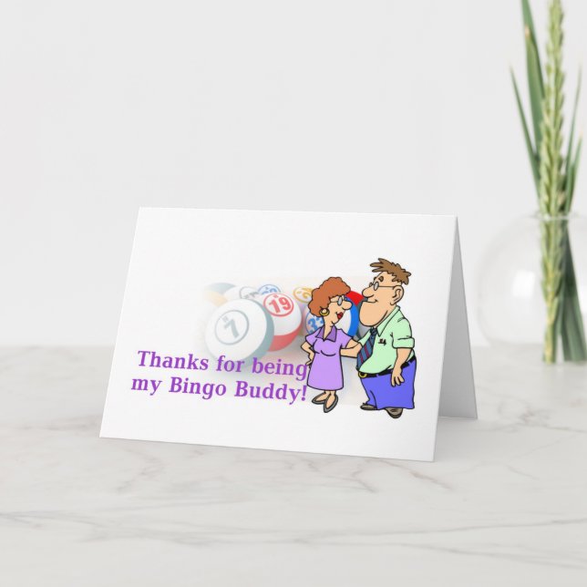 Cartões do Bingo - obrigado (Frente)