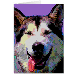 Cartões do brilho "Kiska" do Malamute do Alasca