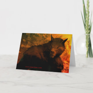 Cartões do busto do homem-lobo