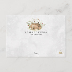 Cartões do conselho do chá de fraldas dos cervos