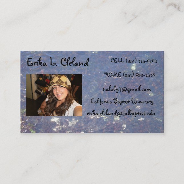 cartões do contato (Frente)