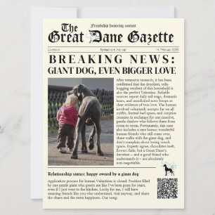 cartões do dia dos namorados Grande Danês ironia
