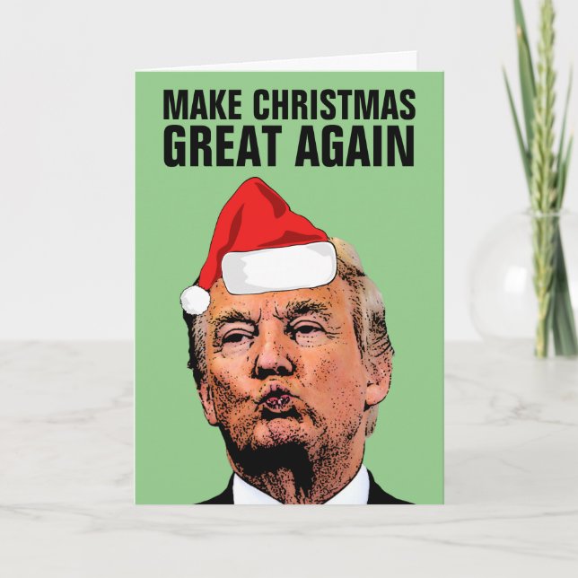 CARTÕES DO DONALD TRUMP FAZENDO O NATAL GRANDE NOV (Frente)