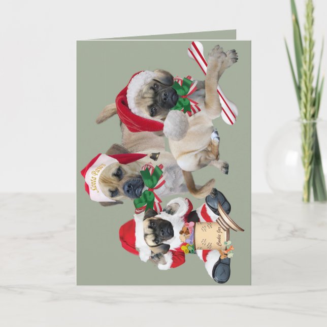 Cartões do Feliz Natal de Puggle (Frente)