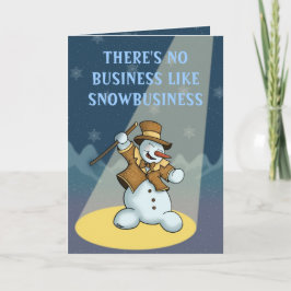 cartões do feriado do boneco de neve da dança