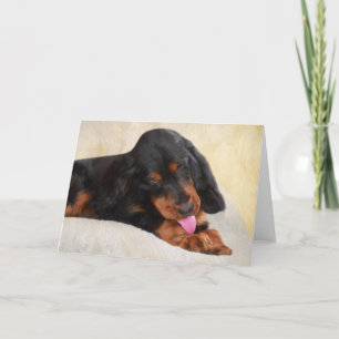 Cartões do filhote de cachorro do setter de Gordo