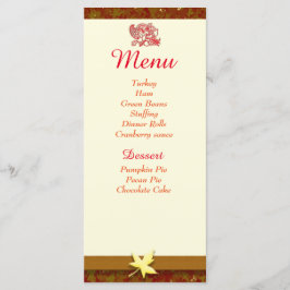 Cartões do indivíduo do menu da acção de graças