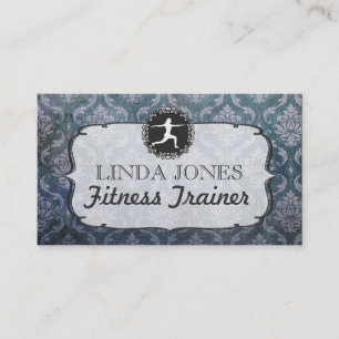 Cartões do instrutor da malhação do Gym do dama