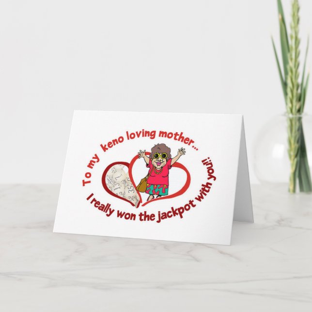 Cartões do Keno: mensagem a minha mãe loving do (Frente)