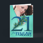 Cartões do modelo do aniversário de 21 anos<br><div class="desc">Junte-se me em Google  Círculos</div>