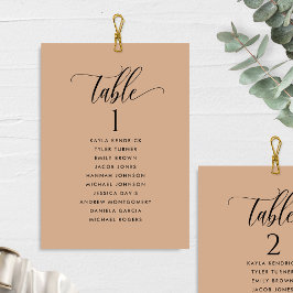 Cartões do Plano de Sessão Terracotta com Nomes de