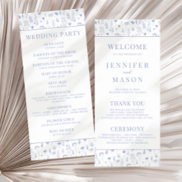 Cartões do programa de casamento de flores silvest