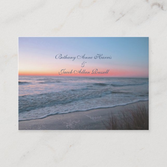 Cartões do sentido da opinião dianteira da praia (Frente)