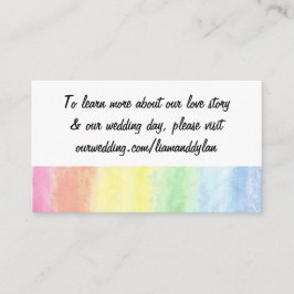 Cartões do site de casamento "Rainbow Watercolor"