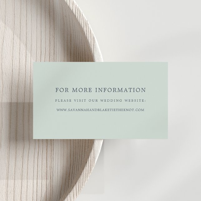 Cartões do Site Sorbet Wedding | Pastel Verde (Criador carregado)