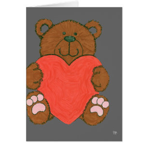 Cartões do urso do amor