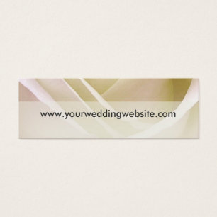 Cartões do Web site do casamento do rosa branco