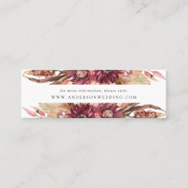 Cartões do website Boho Desert Floral Wedding