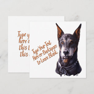 Cartões Doberman Cartões-Presente Personalizados D