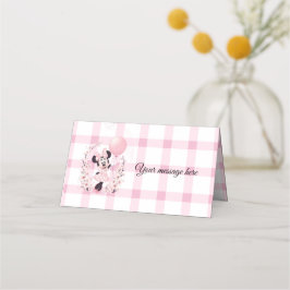 Cartões dobráveis de festa editáveis da Minnie mou