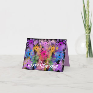 Cartões dos fogos-de-artifício do feliz ano novo