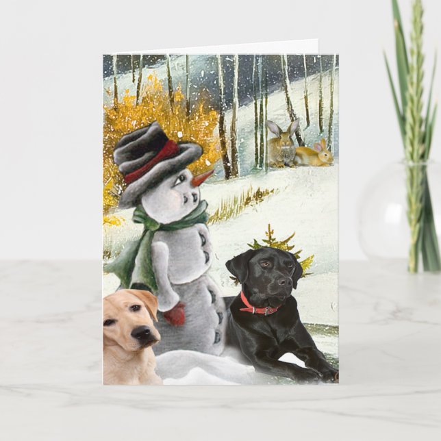 Cartões dos laboratórios de w da cena da neve do (Frente)