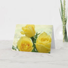 Cartões dos rosas amarelos
