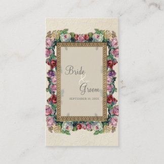 Cartões Dourados Brocade Floral para Elegantes For