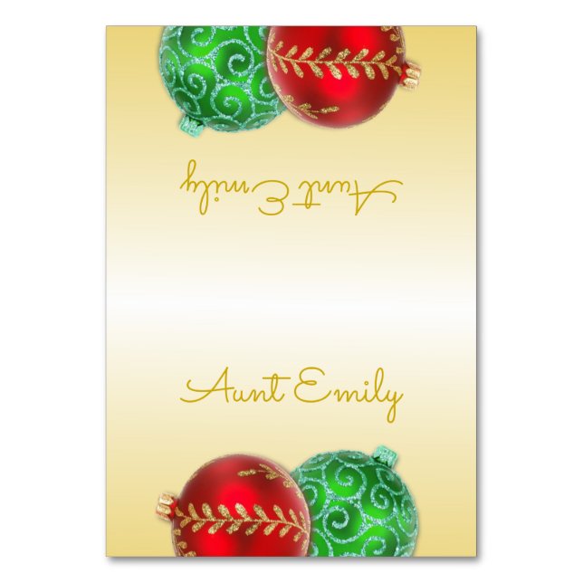 Cartões Dourados de Natal (Frente)