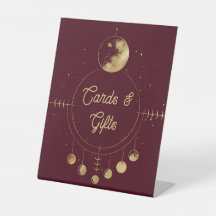 Cartões e Presentes de Casamento Celestial Burgund