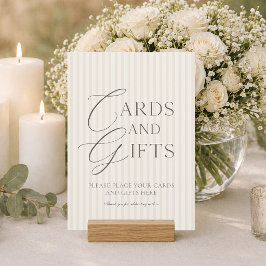 Cartões e Presentes de Casamento com Listras de Lu
