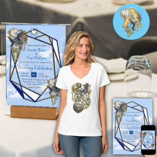 Cartões e presentes de festa de casamento Steampun