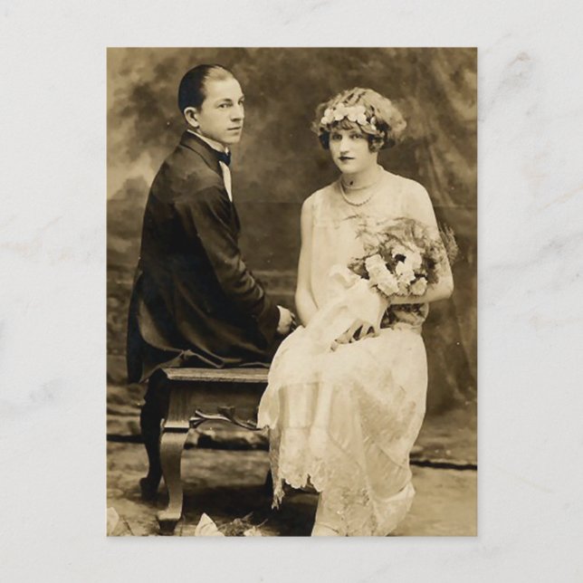 Cartões e Presentes de Noiva e Noivo Românticos Vi (Frente)