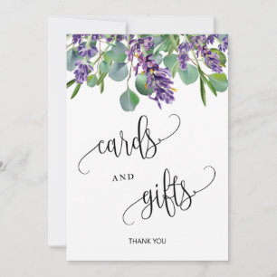 Cartões e presentes - Sinal de casamento - Lavanda