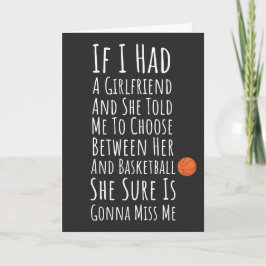 Cartões Engraçados de Basquete Para Ele Adolescent