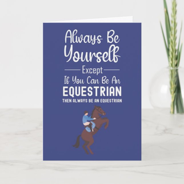 Cartões Engraçados de Cavalos Animais Equestres Ca (Frente)
