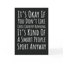 Cartões engraçados de corrida cross country Corred