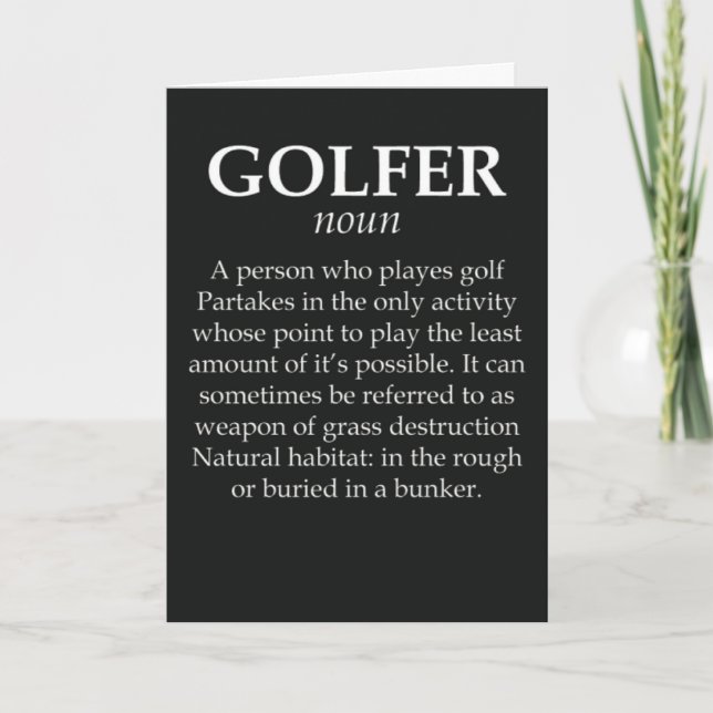 Cartões Engraçados de Golfe Para Pai Golfista Avô  (Frente)