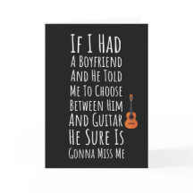 Cartões Engraçados de Guitarrista para Mulheres Ga
