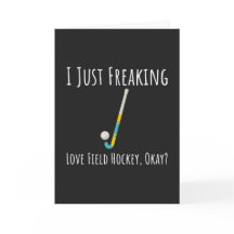 Cartões Engraçados de Hockey de Campo Jogador de E