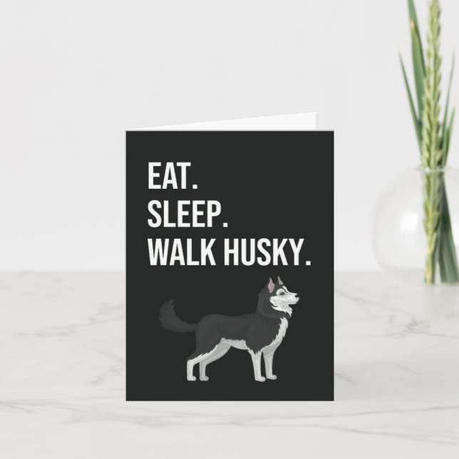 Cartões Engraçados de Husky Cachorrinho Olhos Azui (Frente)